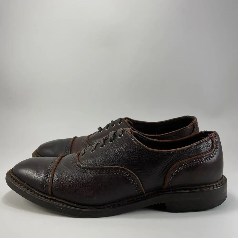 Allen Edmonds Overlord Cap Toe Oxford Dress Shoes Brown Leather Mens 7.5D USA